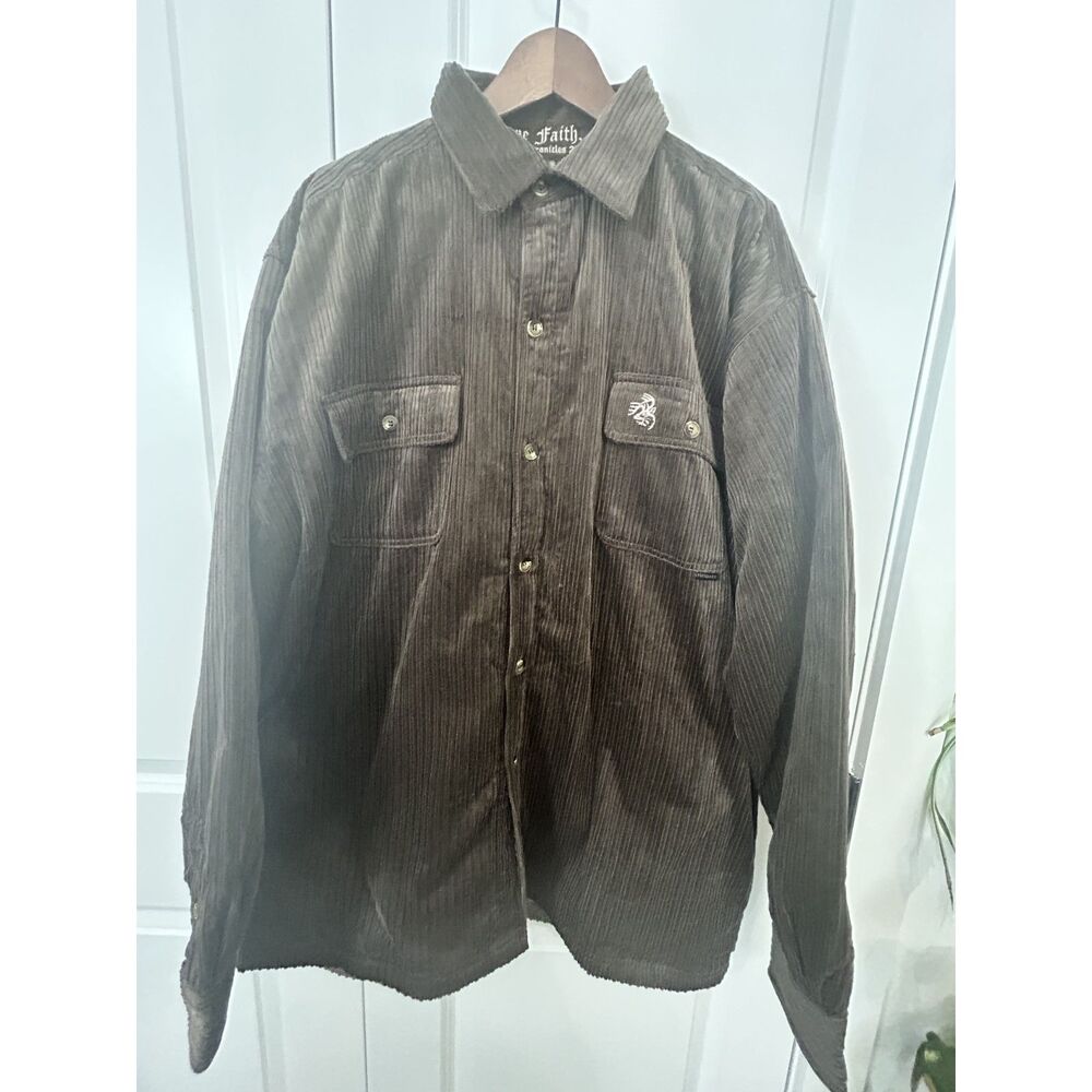 Legendary Whitetails Fleece Lined Corduroy Shirt Jacket Mens 2XLT Brown Camo